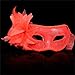 Veroda Feather Venetian Hollow Masquerade Ball Carnival Eye Mask Color Red