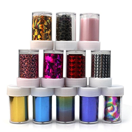 ANKKO neueste Mode 25 Farben Nail Art Transfer Folie Nail Sticker Tipp Dekoration aus Y2B - 7