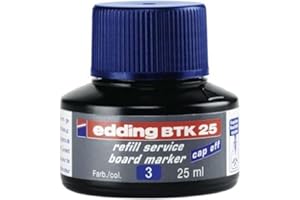 Tinta rotulador edding pizarra blanca btk-25 color azul frasco de 25 ml