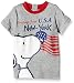 Peanuts Baby-Boys Snoopy Short Sleeve T-Shirt, Grey (Light Grey Melange/Red), 6-12 Months (Manufacturer Size:12 Months)
