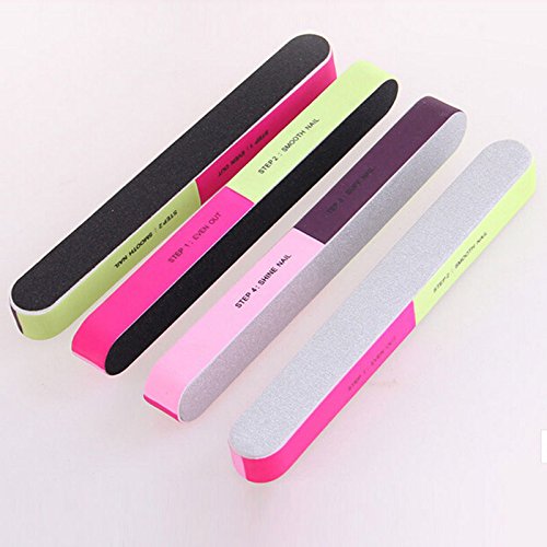 Welecom 3x Useful Durable 6 Ways Nail Art Sanding Buffer Files Block Polish Tool