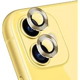 Ehr. iPhone 11/12 Kamera Lens Koruyucu Al&uuml;minyum &Ccedil;er&ccedil;eveli Tek Lens Temperli Cam, Ultra İnce &Ccedil;izilmeye Dayanıklı Metal Lens K