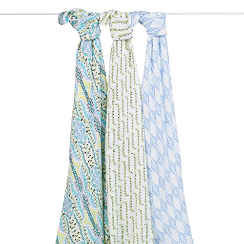 aden + anais Silky Soft Swaddle (Wild One, Pack of 3)
