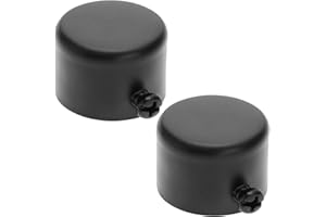eMagTech Endkappe für Gardinenstangen, Metall, für Gardinenstangen mit 2,6 cm - 2,8 cm Durchmesser, Schwarz, 2 Stück
