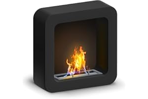 FRANKYSTAR Nefertiti - Chimenea de bioetanol para empotrar o de apoyo, 48 x 48 cm