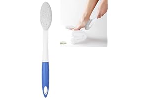 VIFERR Fuß-Bürste, Langer Stiel Entfernt Abgestorbene Haut Cutin Fuß Bürste mit Scrubbing Bimsstein-Fuss-Massage-Reiniger für Nasse Trockene Füße Beauty Fußpflege Werkzeug