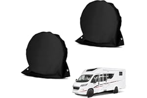 ‎KADRYXON Kadryxon 2 Stück Radabdeckung Wohnwagen Reifenabdeckung für Gesamtrad Durchmesser 27-29 Zoll(68-73 cm) reifenabdeckung Wasserdicht Radschutzhülle für Fahrzeug, SUV, Van, MPV,Schwarz 72.5 x 72.5cm