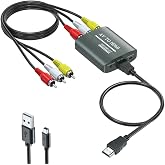 Setuact RCA - HDMI D&ouml;n&uuml;şt&uuml;r&uuml;c&uuml;, Xbox, PS One, PS2, PS3, N64, Wii, VCR, VHS, STB, Blue-Ray DVD Oynatıcılar, TV, Destek 720p, 1