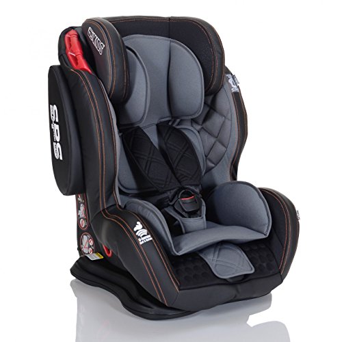 LCP Kids Autokindersitz GT Comfort 9-36 kg Gruppe 1, 2, 3 Schlaf- Liegeposition, verstellbare Kopfstütze + SPS Aufprallschutzsystem