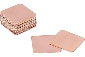 Pxyelec Kühlkörper Kupfer-Pad, thermische Unterlegscheibe, Kupferplatten-Kühler für Kühlung, IC-Chipsatz, GPU, CPU-Größe, 20 x 20 x 0,5 mm, 20 Stück
