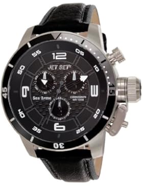 Jet Set Herren-Armbanduhr San Remo Chronograph Quarz Leder J91101-230