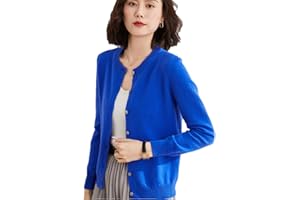 BOLLRLLR Ladies Cardigan Sweater O Neck Spring Autumn Knitted Cashmere Cardigan Solid Color Single Breasted Casual Cardigan