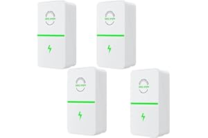 Dhqkqg Dispositivo di Risparmio Energetico, 4 Pezzi Dispositivi Smart Energy Saver, Riduttore di Elettricità Domestica, Smart Power Saver, per Uso Domestico e Apparecchiature Ad Alta (Spina UE)
