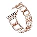 Produktbild Für Apple Watch Series 4 Armband 44mm,Colorful Metall Kristall iWatch Straps Ersatzband Uhrenarmband Wristband Zubehör für Apple Watch Serie 4 44mm, Roségold