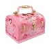 Xinji Portable Music Jewellery Box Ballet Dancer for Girls with Mirror Make Up Box Gift Pink