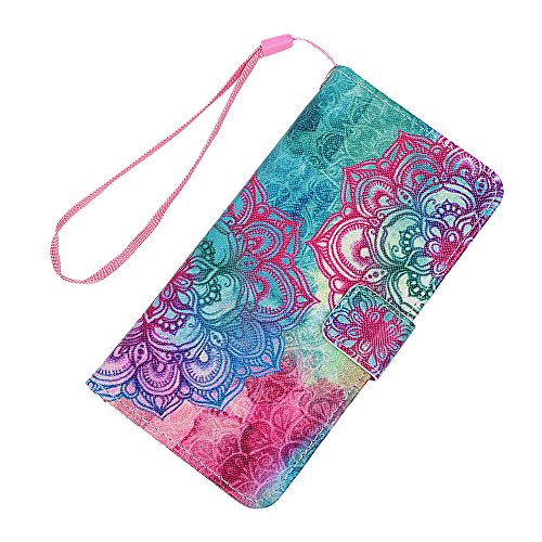 Funda para Samsung Galaxy J7 2017 Libro con Tapa  YOKIRIN Carcasa TPU Silicona Suave Leather Cuero Impresi  n Soporte con Cierre magn  tico Billetera Ranura de Tarjeta - Totem flor