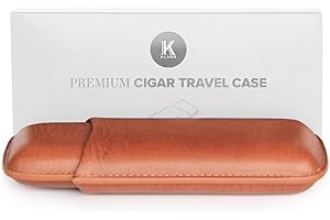 Zwei Reisezigarrenboxen aus veganem Leder und in Kastanien Braun von Case Elegance