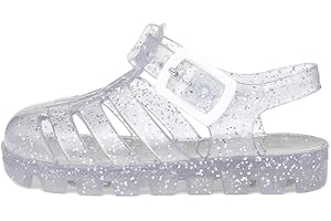 JuJu Kids Clear Glitter Jelly Sandal