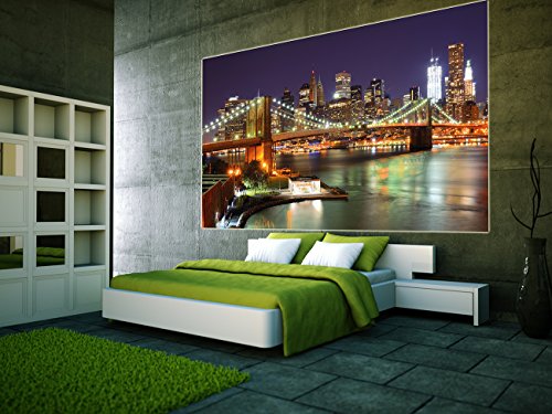 GREAT ART Brooklyn Bridge Wanddekoration – Wandbild New York Motiv XXL Poster (140 x 100 cm) - 7