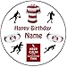 Produktbild personalisierbar Gloucester Rugby-Fan Cake Topper, einem vorgeschnittenen Rund 20,3 cm (20 cm) Zuckerguss Dekoration