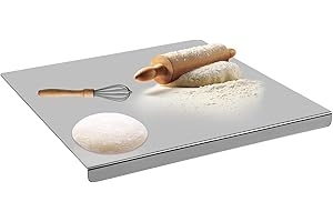 Sibosen 304 Stainless Steel Cutting Board 50x 50cm Large Thicken Chopping Board Pastry Board Worktop,Kitchen Cutting Mat for Kneading Pastry Meat Vegetables Bread