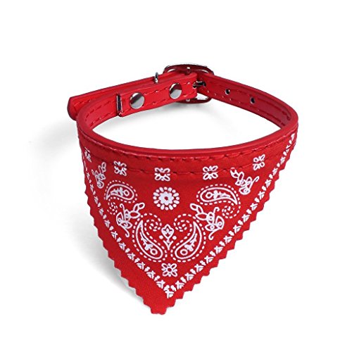 Edealing Chiot cou Echarpe Collier pour chien Cat réglable Petit mode