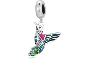 SHIYU Zawieszka zimorodka ze srebra próby 925 do charmsów Pandora, wisiorek zimorodek biżuteria prezenty dla kobiet, dziewczyn, mamy żony, Cyrkonia , Cyrkonia sześcienna