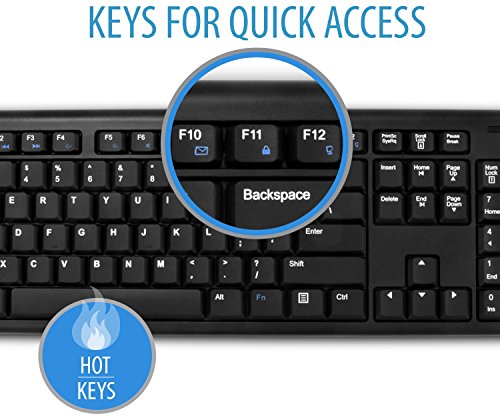 V7 CKU100IT Combo Tastatur und Maus (Italienisch, IT, Italian, USB, Media-Hot-Keys) schwarz - 3