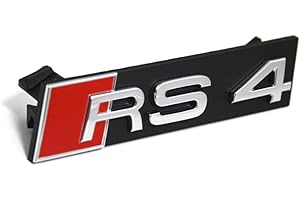 Audi 8E0853736E2ZZ Scritta RS4 8E Emblema originale per griglia del radiatore, colore nero/rosso