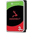 Seagate IronWolf, 3TB, NAS, Internal Hard Drive, CMR, 3.5 Inch, SATA, 6GB/s, 5,400 RPM, 256MB Cache, for RAID Network Attached Storage, 3 year Rescue Services (ST3000VN006)