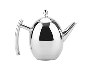 OTUFAN 1.5l Teiera in Acciaio Inossidabile - Teiera Con Infusore - Acciai Inossidabili Con Infusore Rimovibile Design Ergonomico Dell'impugnatura Caffè Teiera Grande Capacità per La Casa Ristorante Hotel