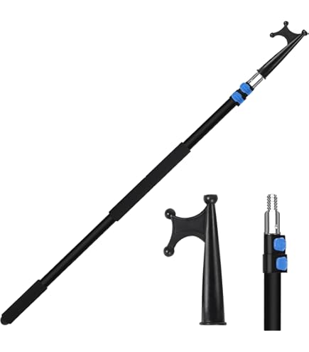 Crochet Télescopique Automatique Pour Quai De Bateau, Crochet D'amarrage De Corde D'amarrage De Type U, Enfile-corde D'amarrage En Acier Inoxydable, Outil De Guidage De Fil De Guidage De Bateau (A+B