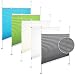 Produktbild EUGAD PS5585gr, Plissee Rollo Crushed Optik Klemmfix Ohne Bohren/mit Bohren für Fenster Tür, Jalousie Faltrollo easyfix Blickdicht Sichtschutz Sonnenschutz verdunkelnd, Grau, 115x130cm