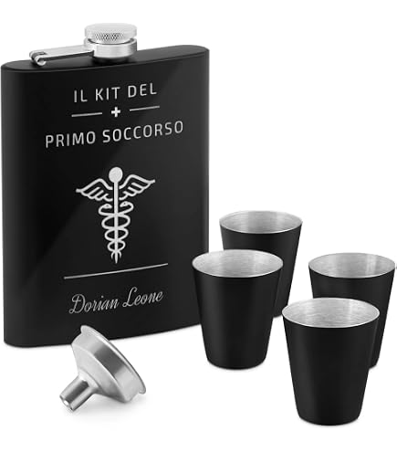 Fiaschetta in Acciaio Inox 6,0 Once Zigrinata con Bordo - Venturini Shop