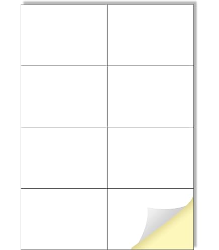 Creavvee 4 etiketten per vel, 25 A4-vellen, afdrukbare witte stickerpapieren etiketten voor laser/inkjetprinters Made in Europe - stickerformaat (A6) 105 x 148 mm