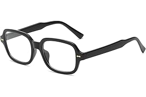 LJCZKA Occhiali Luce Blu Quadrati per Donna e Uomo, Montatura Occhiali da Vista Piccolo Affaticamento per Computer Gioco Lettura