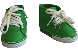 The New York Doll Collection Green Suede Sneakers Trainers fits 18 Inch/ 46 cm for Fashion Girl Dolls