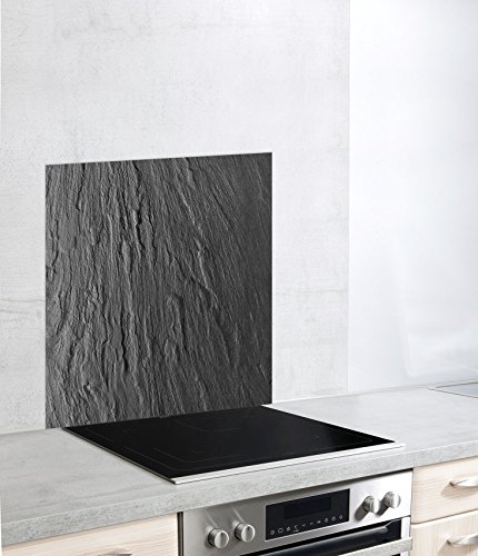 Wenko 2713200100 Glasrückwand Schiefer Spritzschutz, Gehärtetes Glas, mehrfarbig, 70 x 60 x 0,4 cm - 2