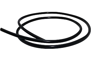 iMeistek Flexibler Silikonschlauch, Innendurchmesser 4mm, Außendurchmesser 6mm, 1,5M Schwarzer Silikonschlauch für Pumpen und Luftschläuche