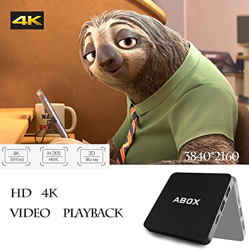 Android 6.0 TV Box, 2017 Modell GooBang Doo ABOX Smart TV Box Amlogic S905X 64 Bits und Real 4K Spielen - 7