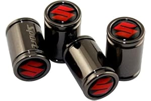 XLUCBS 4 Pezzi Auto Metallo Cappucci delle valvole Tappi parapolvere, per Suzuki Swift SX4 Cross Jimny Samurai Vitara XL Alto Liana Ignis Grand Vitara Pneumatici Ruota Tappi valvola Decorazione Accessori