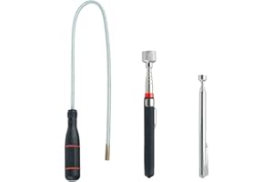 YCSRNN 3 Pack Telescopic Magnet, Magnetic Pickup Tool, Telescopic Magnetic Pickup Tool, Magnet Stick - Extendable Retrieval Tools with Strong Magnetic Tips,with Non-Slip Handle