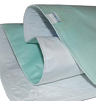 Trifecta Linens 2 Pack - Alaise - réutilisable, Machine à Laver et sèche, imperméable, Extra-Absorbant pour Adultes et Enfants 36" x 48 Vert