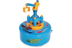 WEofferwhatYOUwant Carillon Musicale Barca Rotante - Tema Nautico con Melodia It’s a Small World - Meccanismo a Carica Manuale Senza Batterie - Decorazione Torta Regalo Compleanno Bimbi e Adulti