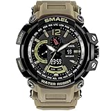 Liiyzy Uhren Männer Military Chronograph Leuchtende Wasserdichte Sportuhr Großes Gesicht Tag Gummi Analog Quarzuhr Mode Luxus Business Kleid für Männer, Neun,