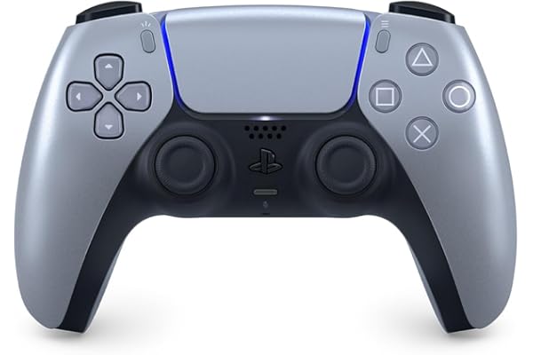 Playstation Sony, Manette 5 officielle DualSense, Sans fil, Batterie rechargeable, Bluetooth, Compatible avec PS5 et PC, Couleur : Sterling Silver