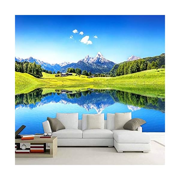 Abihua Carta Da Parati Personalizzato Qualsiasi Dimensione 3d Murale Carta Da Parati Natura Paesaggio Blu Lago Foto Parete Pittura Soggiorno Camera Da