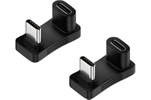 JTgugu Adapter USB C, kątowy, 180 stopni, w kształcie litery U, adapter USB C, złącze konwertera USB-C na USB-C z PD 100 W, obsługa 4k przy 60 Hz, HD, audio/wideo do Steam Deck, Switch, laptopa,