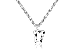 Lantine Collana con numero di calcio per ragazzi n. 1 – 100 numero ciondolo in acciaio inox, catena numero 55 cm, regalo per ragazzi e ragazze