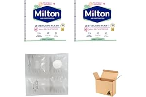 FIRST CHOICE KAYA Milton 2 x Sterilising Tablets Original 28 Steriliser Tablets for Cleaning Baby Bottles, All Breastfeeding Equipment and Baby Feeding Accessories (Packaging May Vary)